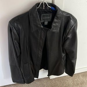 Black leather jacket